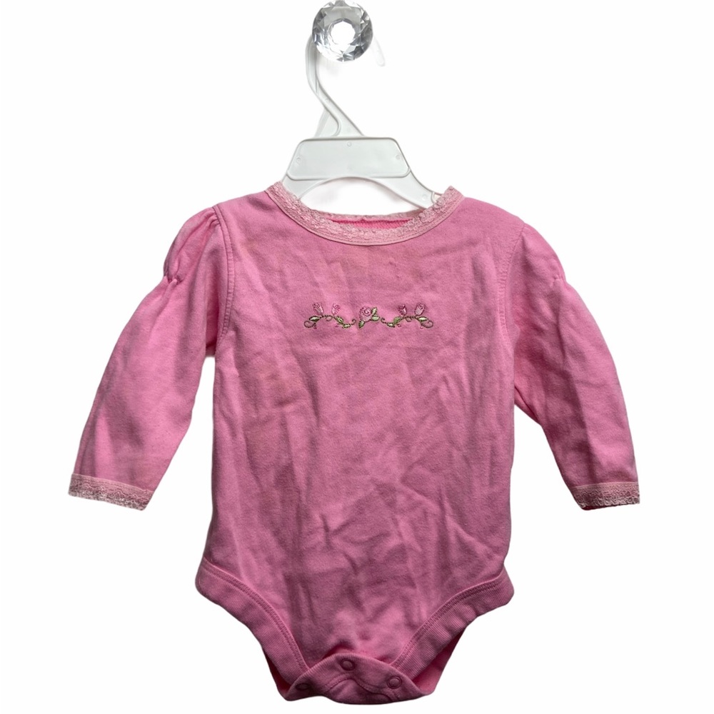 Baby Connection Pink Rose Onesie Size 6-9MO